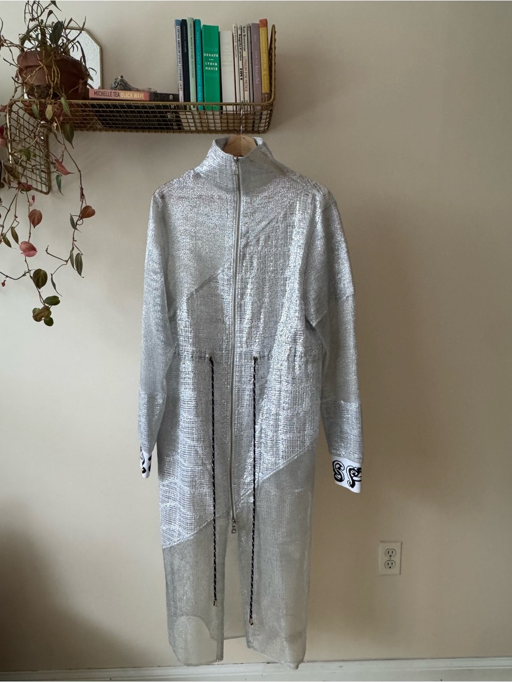 JARRET Metallic Silver Mesh Jacket